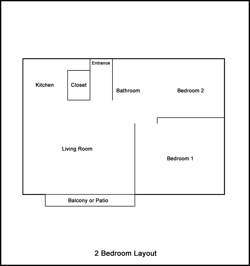 915 S. Division 2 Bedroom Layout